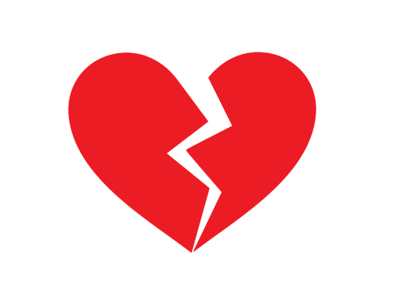  A broken heart, depicting betrayal.